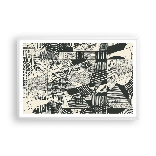 Plakat i hvid ramme - Nutidens dynamik - 91x61 cm