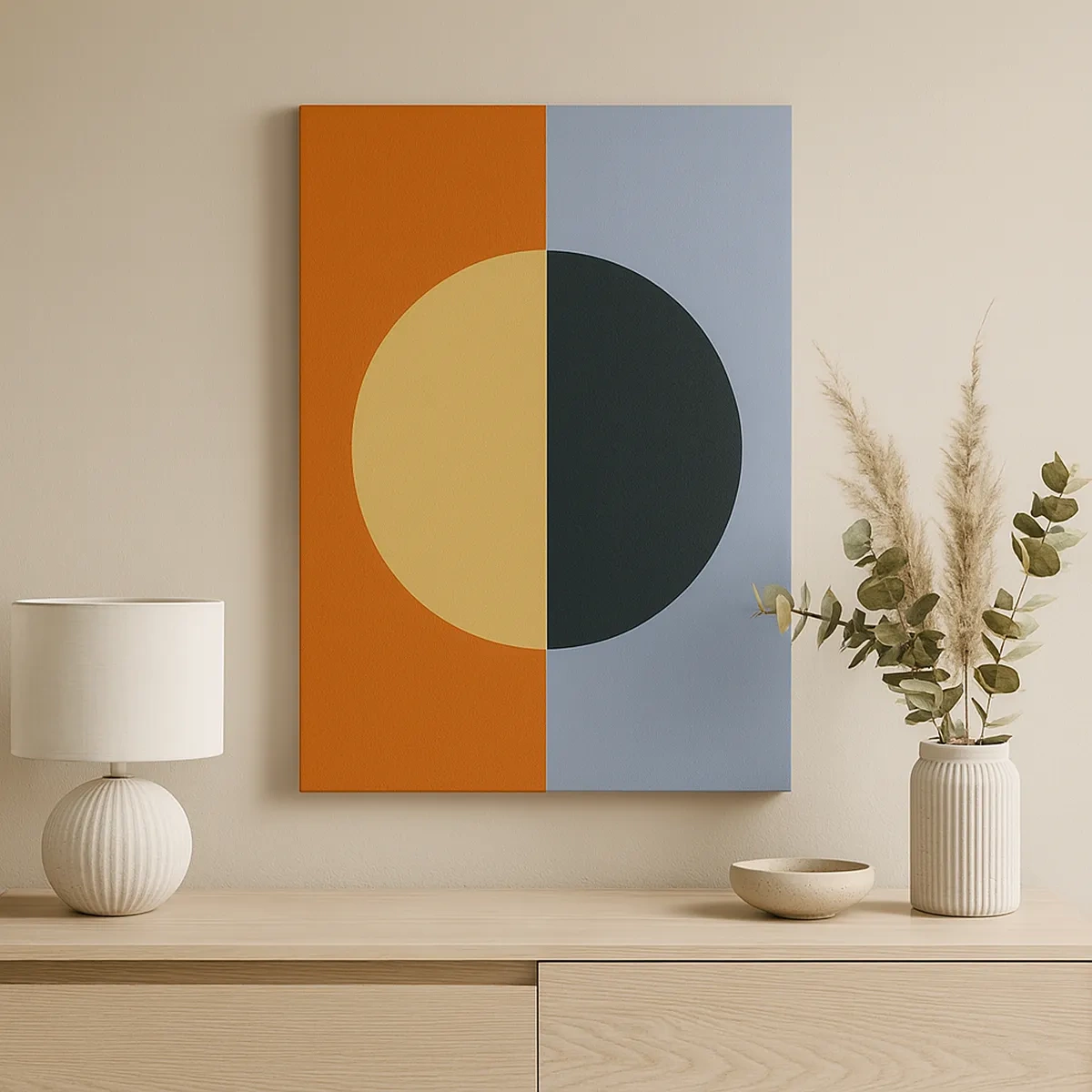 Lærredstryk - Billede på lærred - En sammensætning af varme og kølighed - 50x70 cm