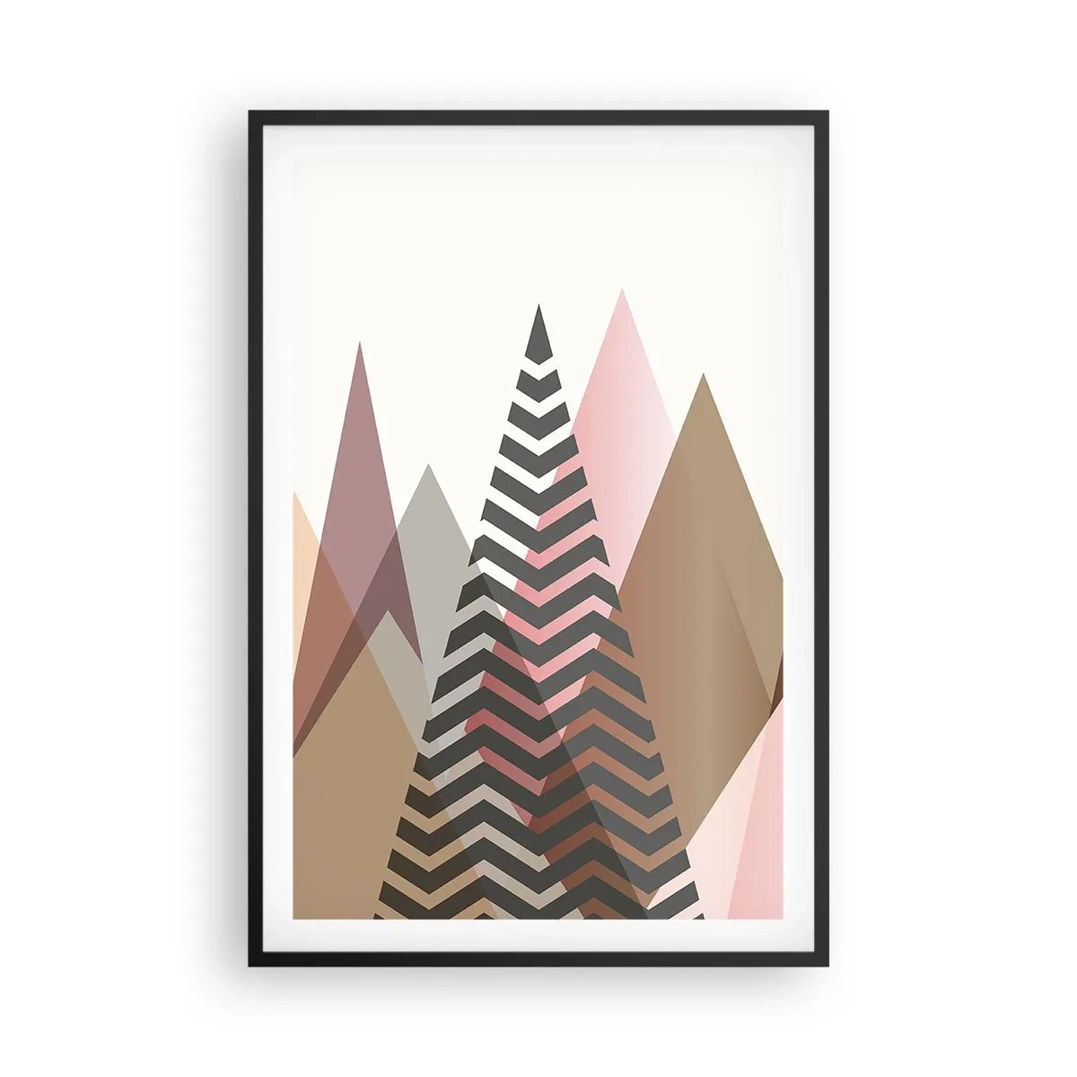 Plakat i sort ramme - Pyramide udsigt - 61x91 cm
