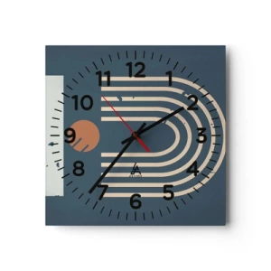 Vægur, Uret - Geometri på granatæble - 30x30 cm