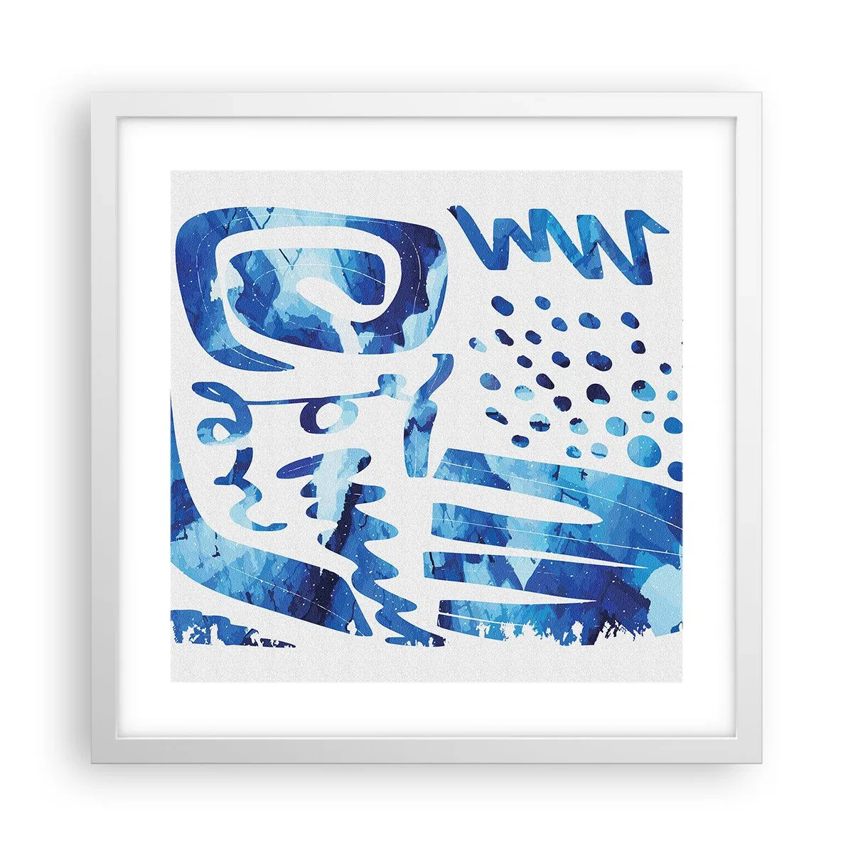 Plakat i hvid ramme - Tilbage til rødderne - 40x40 cm