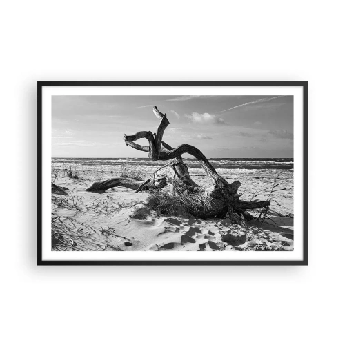 Plakat i sort ramme - Havets skulptur - 91x61 cm