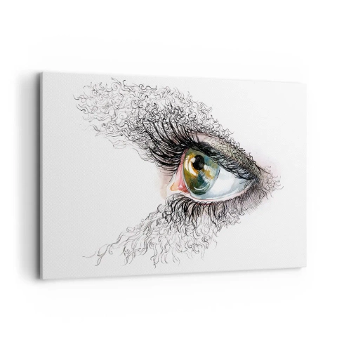 Lærredstryk - Billede på lærred - Se direkte ind i sjælen - 120x80 cm