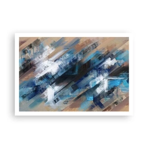 Plakat - På en blå skråning - 100x70 cm