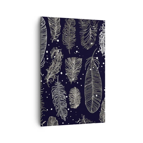 Lærredstryk - Billede på lærred - Fjerede blonder - 80x120 cm