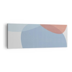 Lærredstryk - Billede på lærred - Pastelfarvede relationer - 140x50 cm