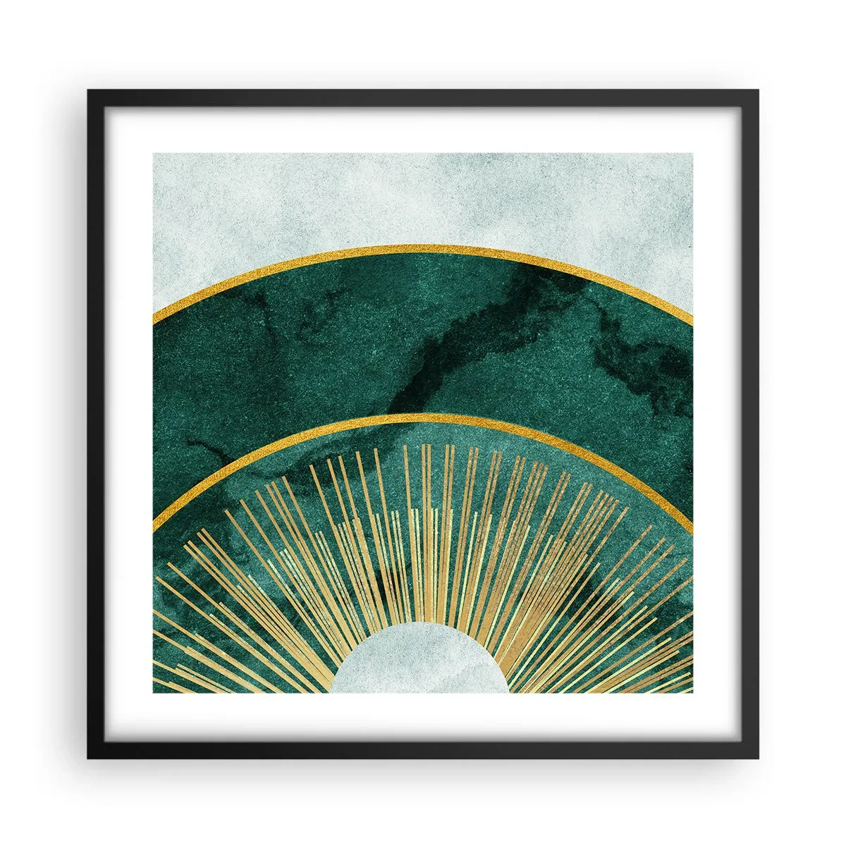 Plakat i sort ramme - Et anderledes solsystem - 50x50 cm