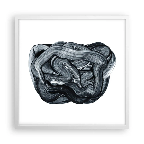 Plakat i hvid ramme - Så enkelt er det ikke - 50x50 cm