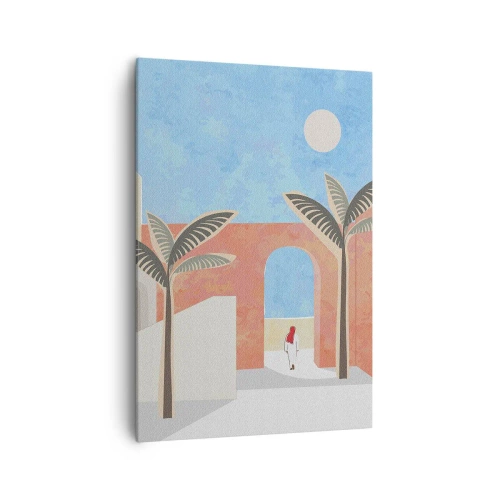 Lærredstryk - Billede på lærred - En arabisk dag - 70x100 cm