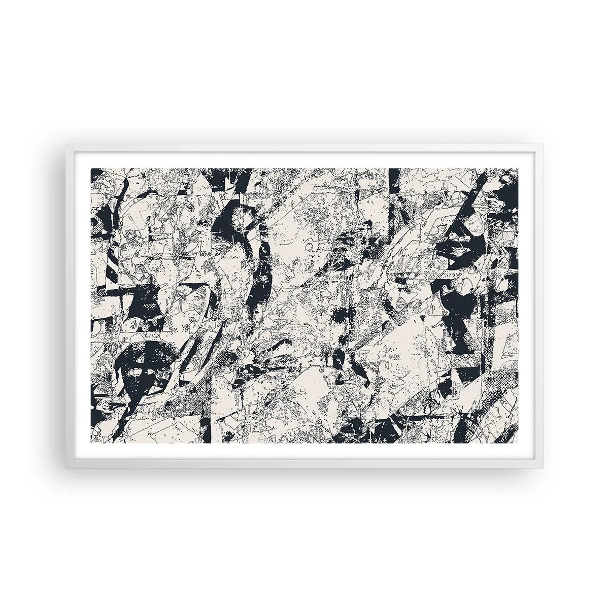 Plakat i hvid ramme - Modsætningernes gennemtrængning - 91x61 cm