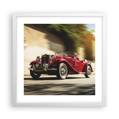 Plakat i hvid ramme - Smukkere end Nike fra Samothrake - 40x40 cm