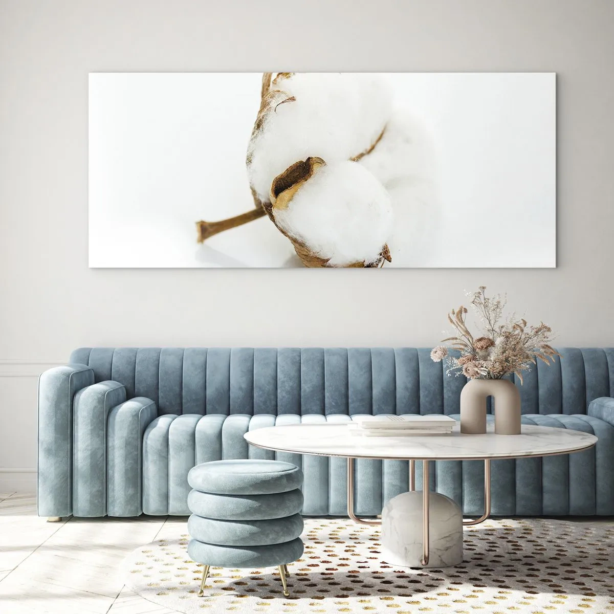 Billede på glas - Blød af natur - 120x50 cm