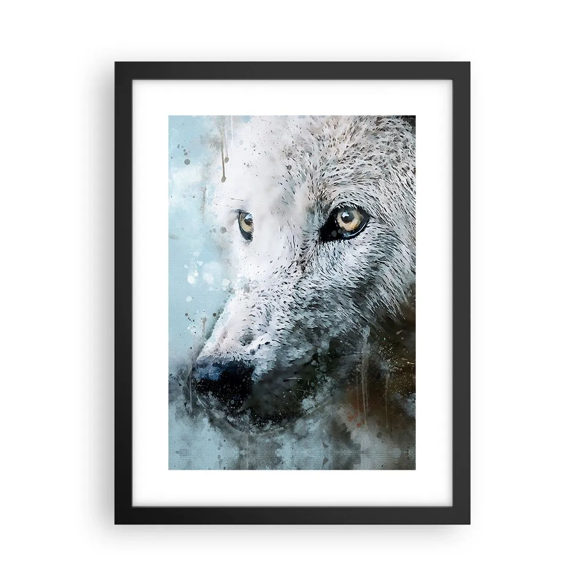 Plakat i sort ramme - Mød ulvesjælen - 30x40 cm
