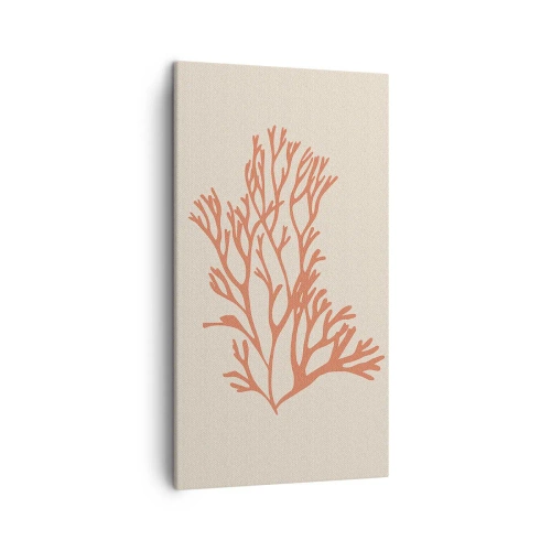 Lærredstryk - Billede på lærred - Koral filigran - 45x80 cm