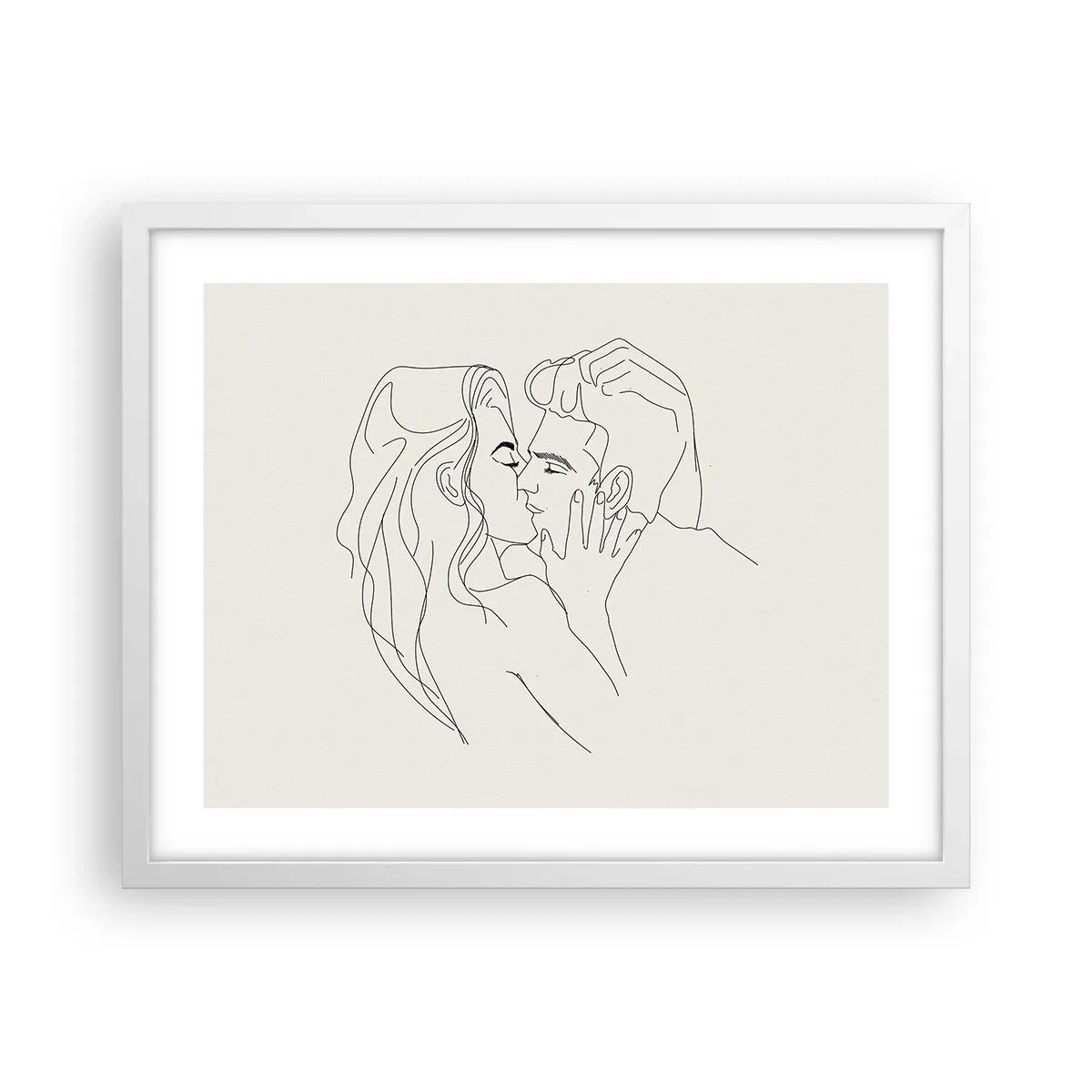 Plakat i hvid ramme - Forviklet i følelser - 50x40 cm