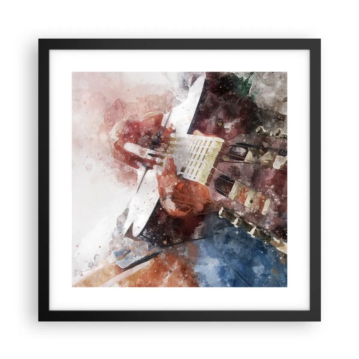 Plakat i sort ramme - Og hvad synes du? - 40x40 cm