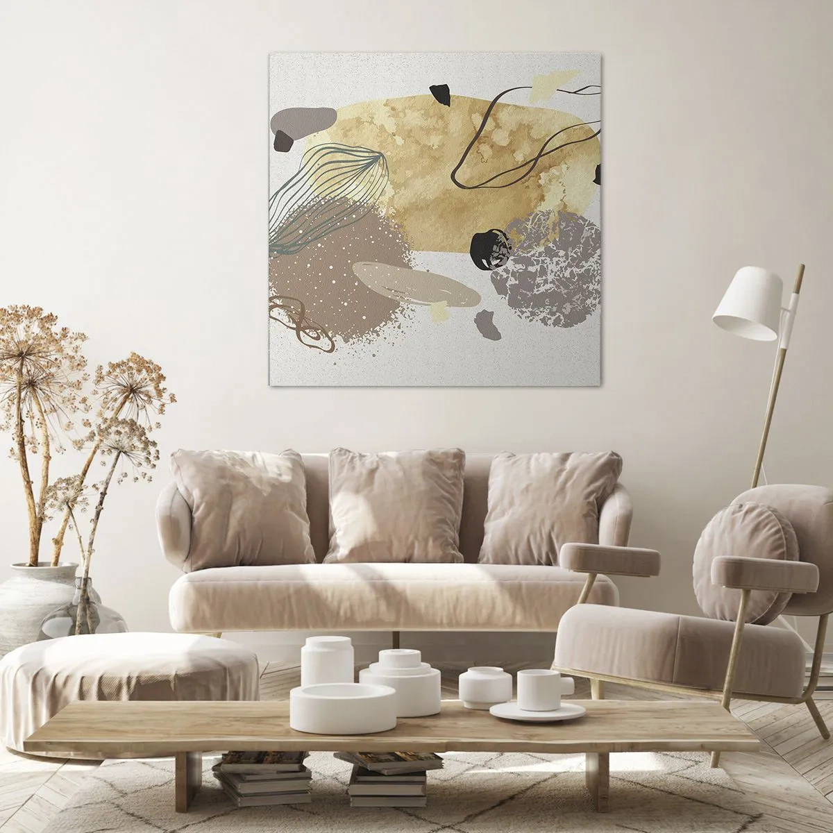 Lærredstryk - Billede på lærred - Anvendt plumkologi - 70x70 cm