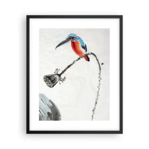 Plakat i sort ramme - Engenes liv - 40x50 cm