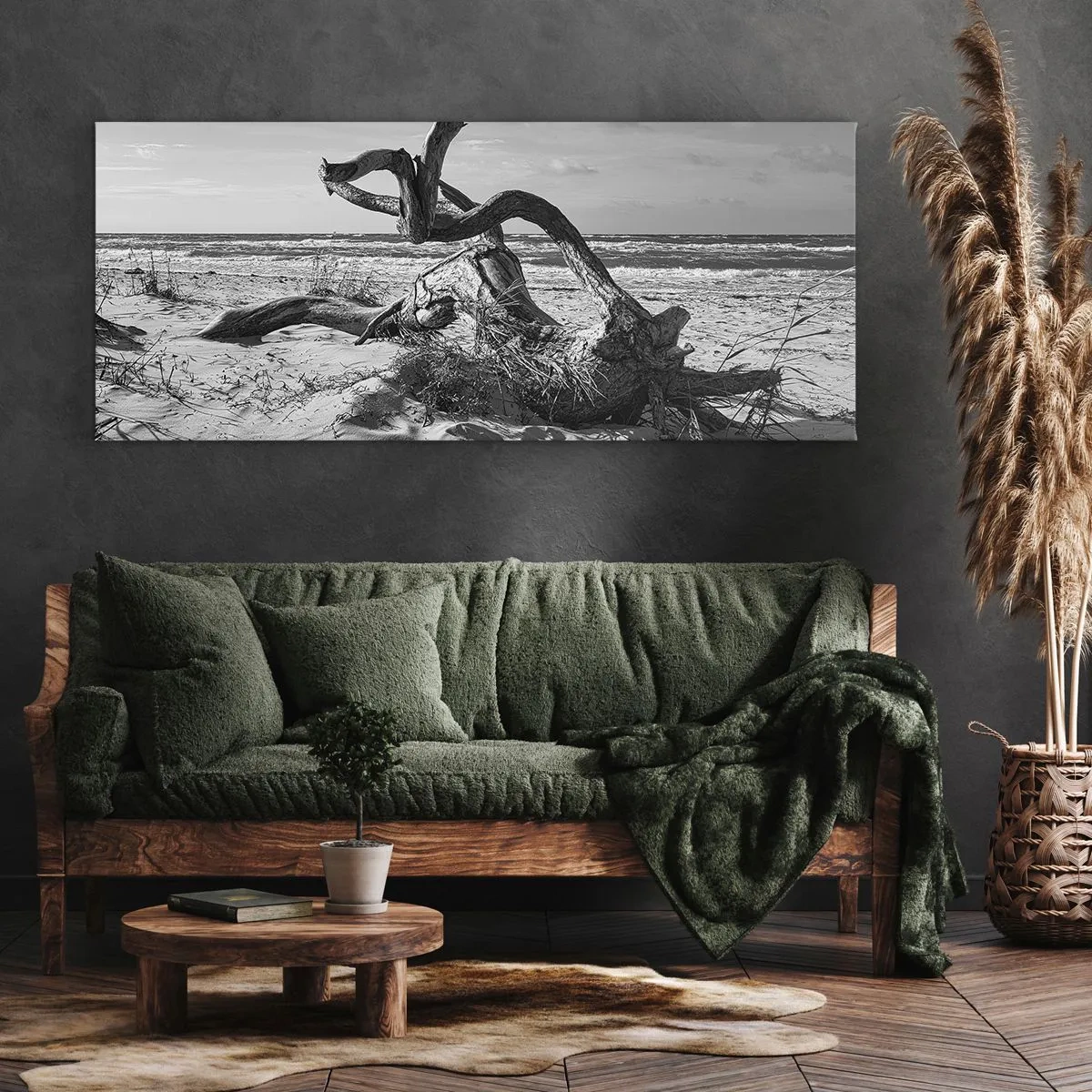 Lærredstryk - Billede på lærred - Havets skulptur - 140x50 cm