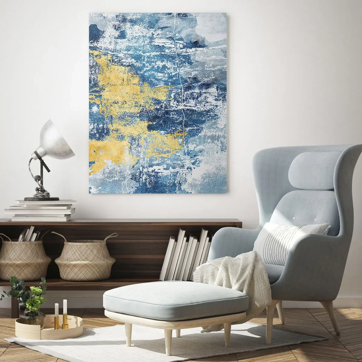 Billede på glas - En fredfyldt abstraktion - 70x100 cm