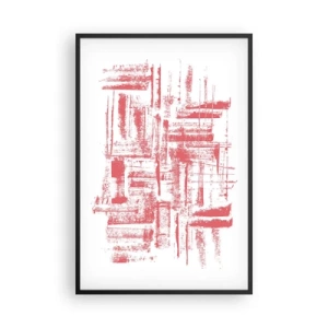 Plakat i sort ramme - Rød by - 61x91 cm