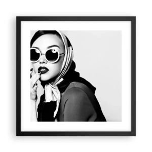 Plakat i sort ramme - Hilsner fra 1960'erne. - 40x40 cm