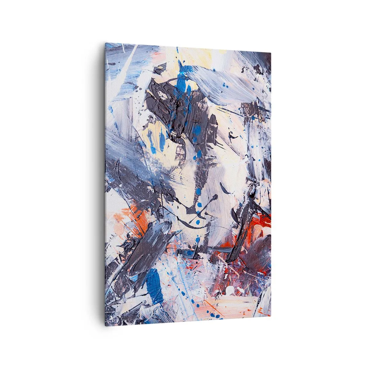 Lærredstryk - Billede på lærred - Abstraktionens vanvittige dans - 80x120 cm