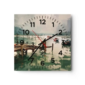 Vægur, Uret - Dækket af en smeltet måne - 40x40 cm