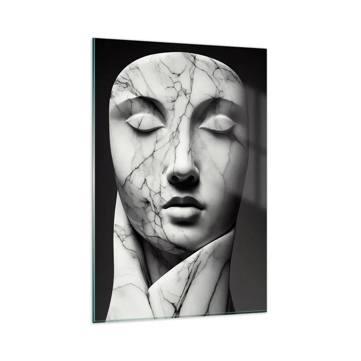 Billede på glas - Former af marmor - 80x120 cm