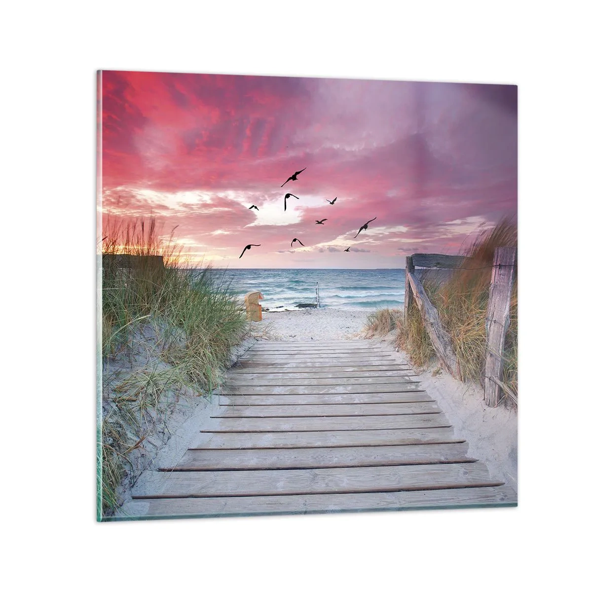 Billede på glas - Baltisk indtryk - 40x40 cm