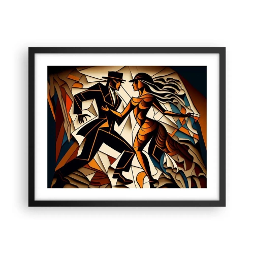 Plakat i sort ramme - Dans af lidenskab og passion - 50x40 cm