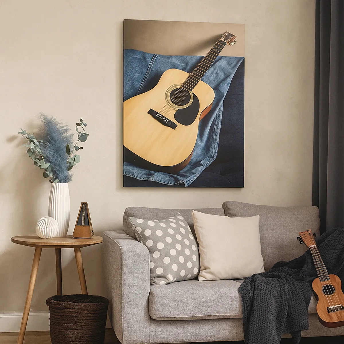 Lærredstryk - Billede på lærred - Rydde sindet, berolige kroppen - 50x70 cm