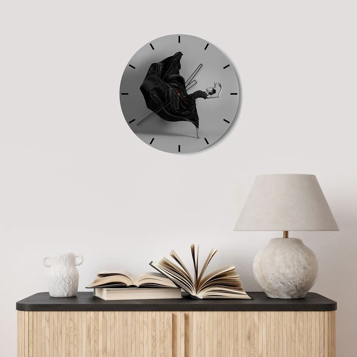 Vægur, Uret - Bevinget af musik - 40x40 cm