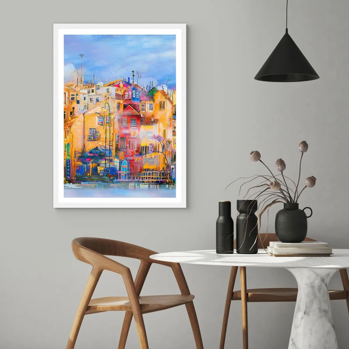 Plakat i hvid ramme - Vi er sammen - 30x40 cm