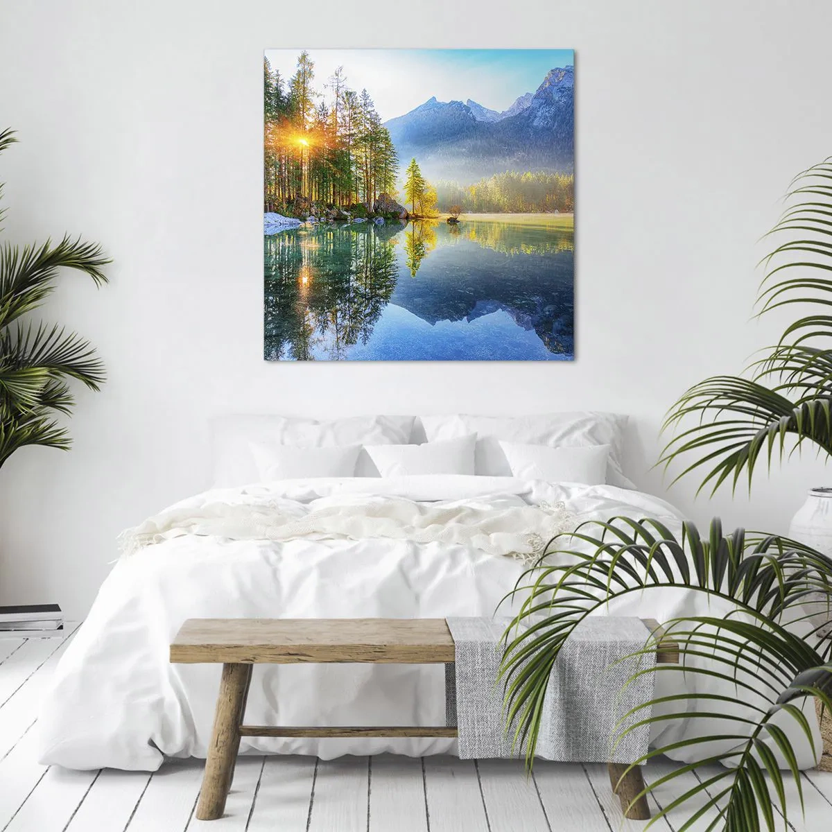 Lærredstryk - Billede på lærred - Majestæt og sødme - 60x60 cm