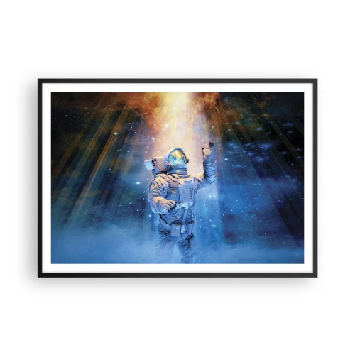 Plakat i sort ramme - Endelig på destinationen - 100x70 cm