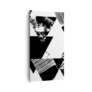 Lærredstryk - Billede på lærred - Regn af trekanter - 65x120 cm