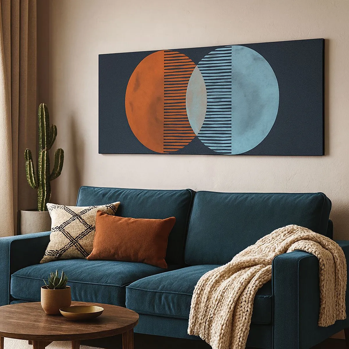 Lærredstryk - Billede på lærred - Astronomisk fantasi - 100x40 cm