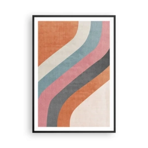 Plakat i sort ramme - Diagonal komposition - bevægelse - 70x100 cm