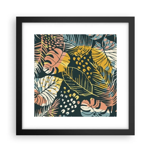 Plakat i sort ramme - Løvrig fantasi - 30x30 cm