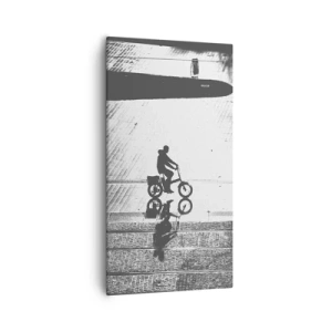 Lærredstryk - Billede på lærred - Fremad, gennem byen - 55x100 cm
