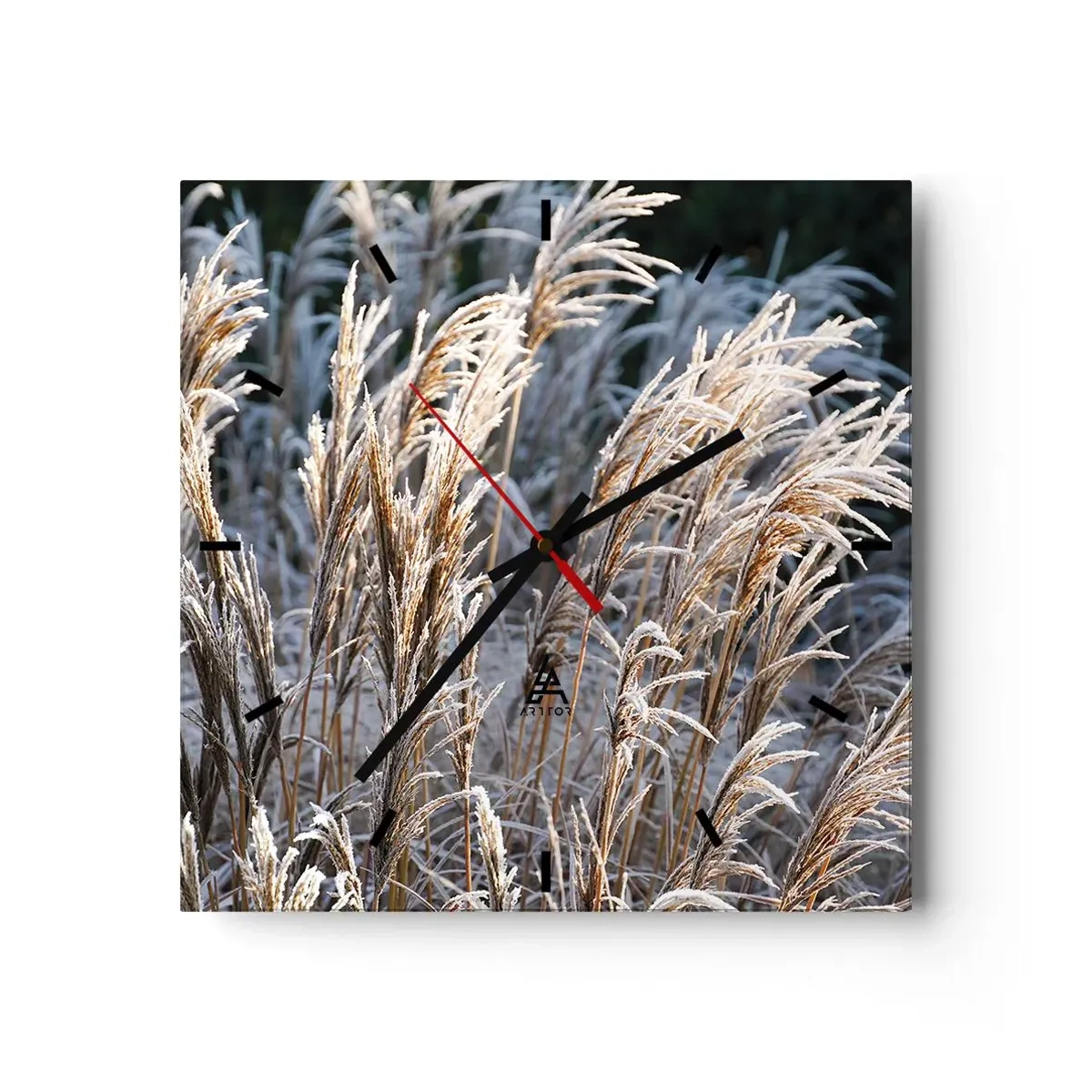 Vægur, Uret - Pyntet med frost - 30x30 cm
