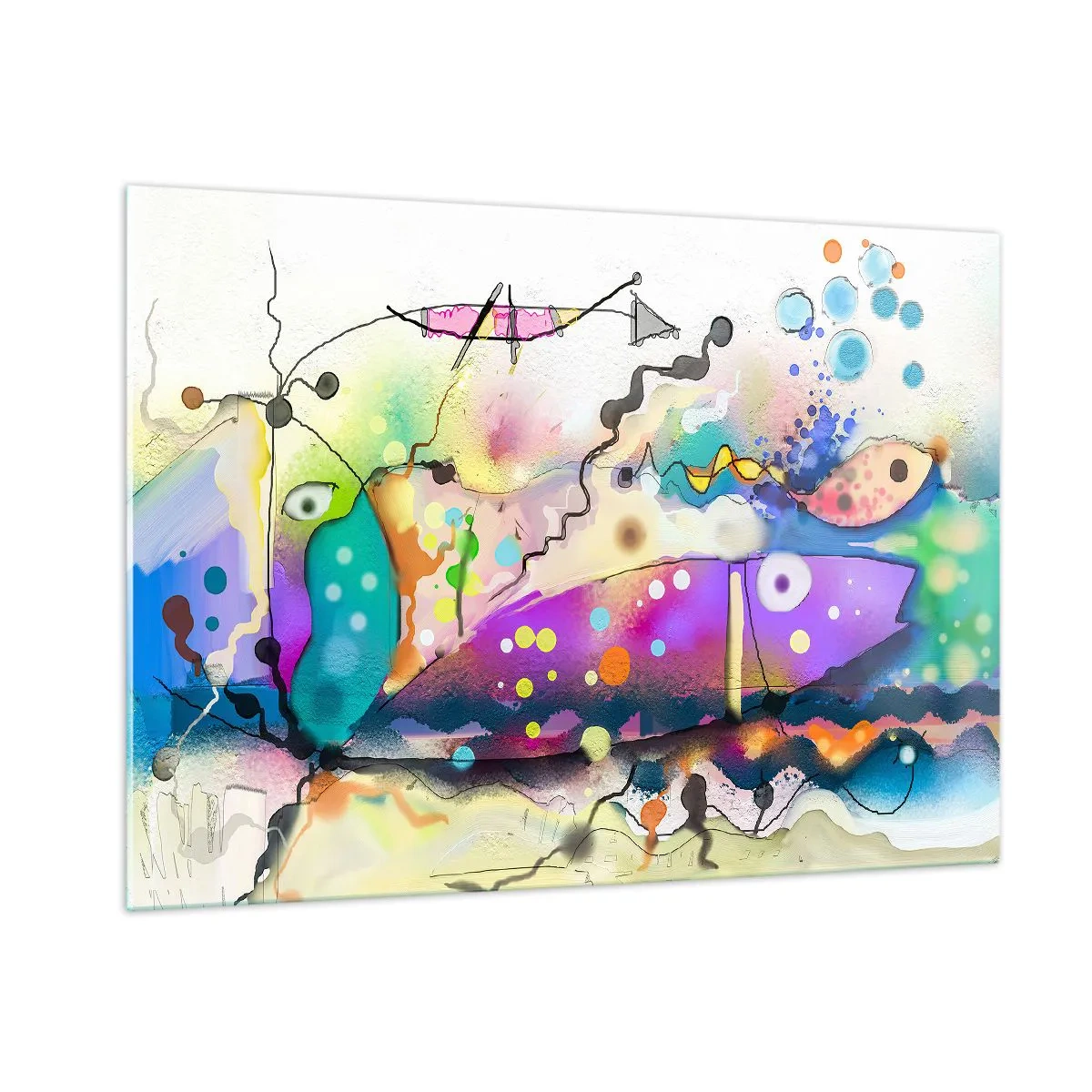 Billede på glas - Ingen ord! - 100x70 cm