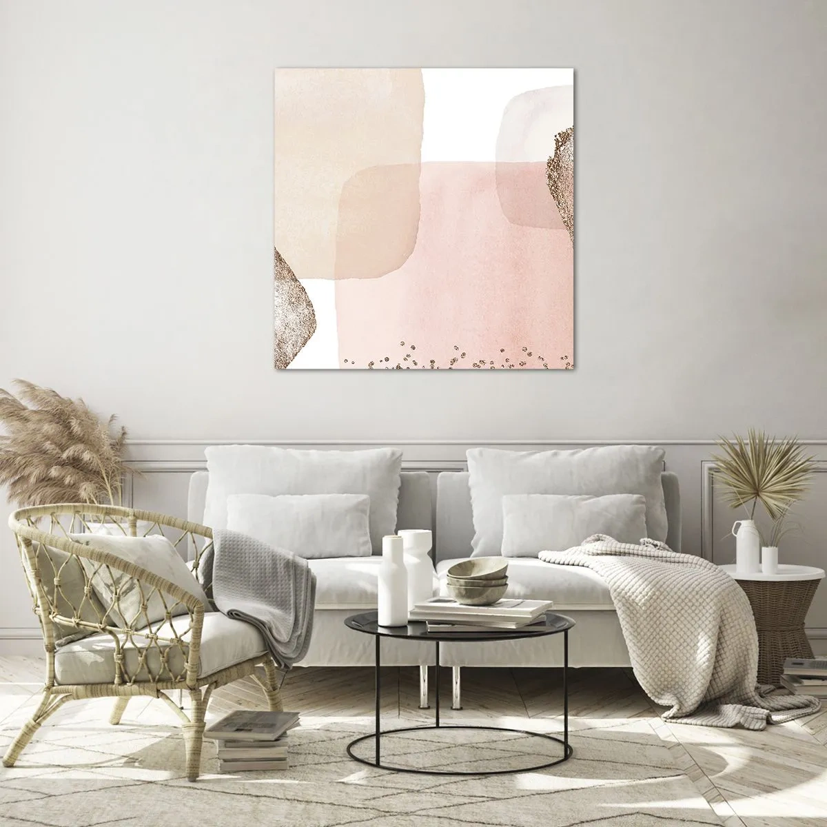 Billede på glas - Et kig gennem farver - 30x30 cm