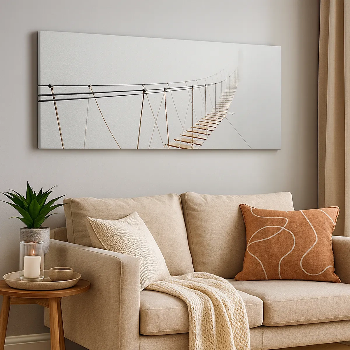 Lærredstryk - Billede på lærred - Hvor vil det føre dig hen? - 30x30 cm