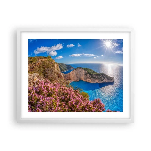 Plakat i hvid ramme - Min store græske ferie - 50x40 cm