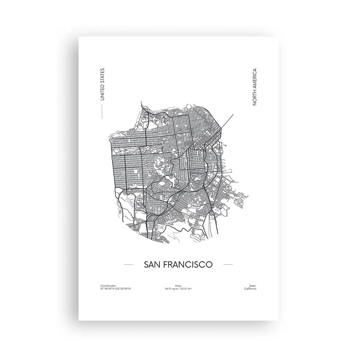 Plakat - San Franciscos anatomi - 70x100 cm