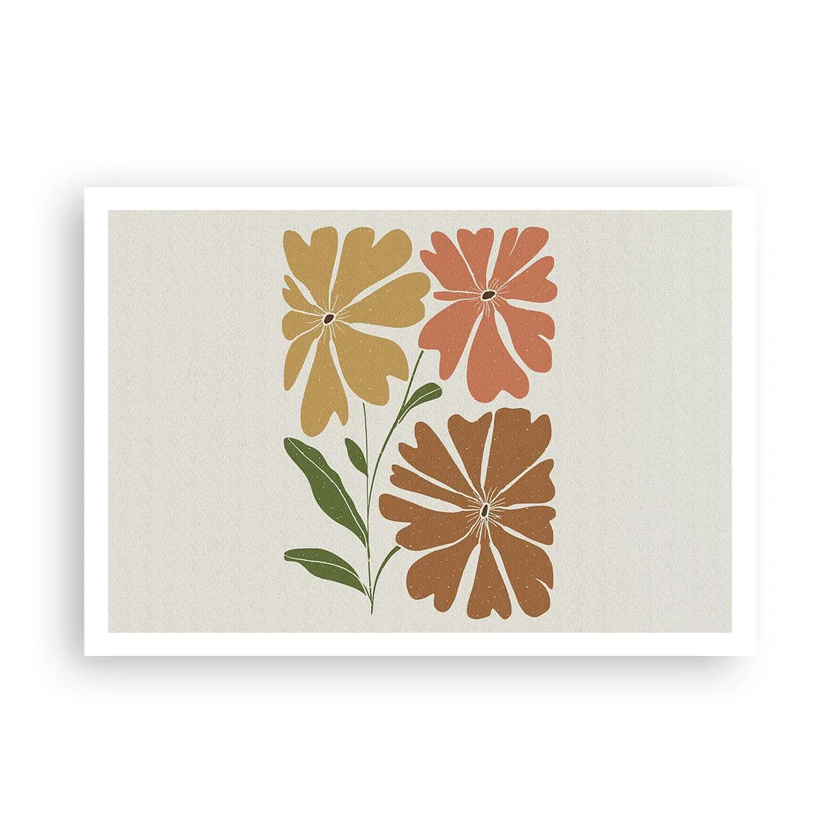 Plakat - Natur og geometri - 100x70 cm
