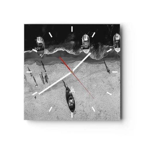 Vægur, Uret - Stadig på kysten... - 40x40 cm