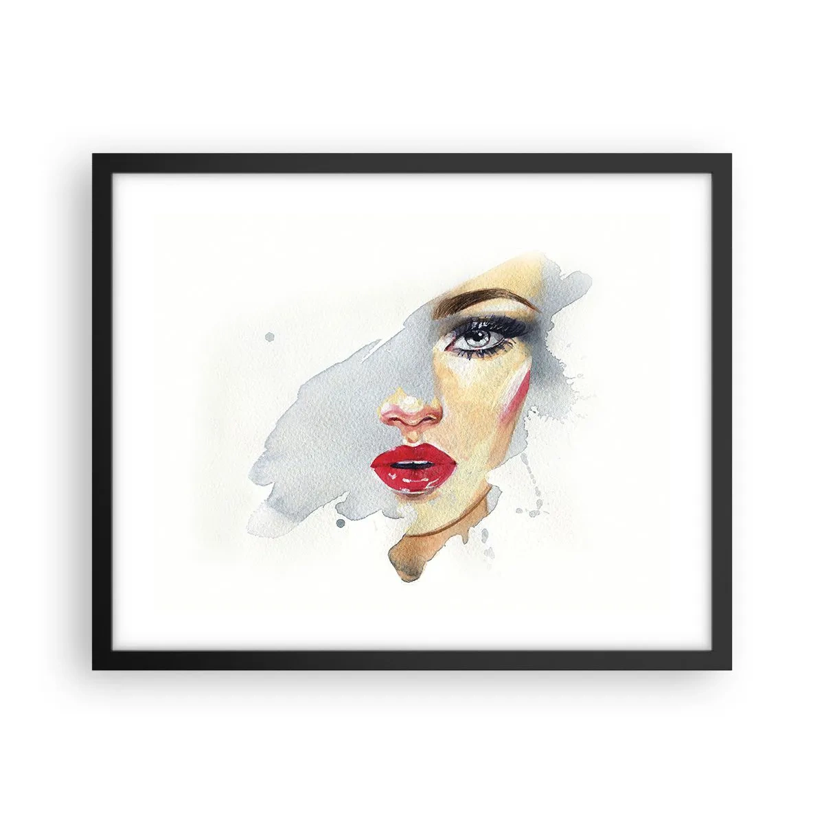 Plakat i sort ramme - Refleksion i en vanddråbe - 50x40 cm